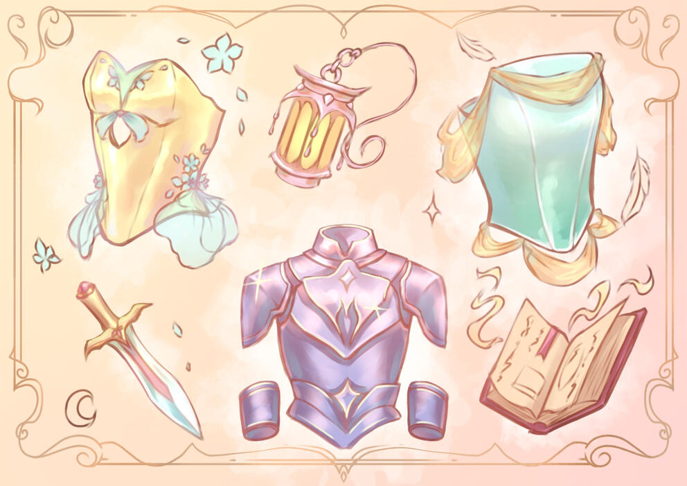 Fantasy accessories print