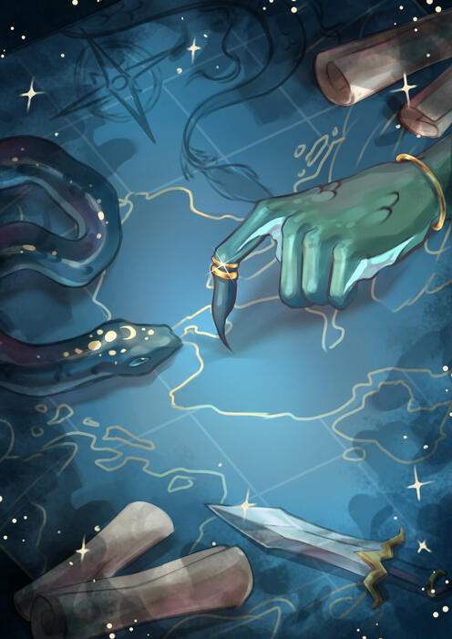 Mermaid out of water print