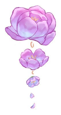 Connected flower keychain