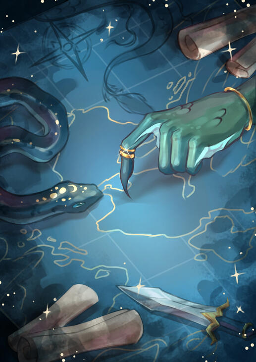 Mermaid out of water print