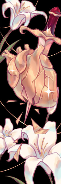 Golden heart dark